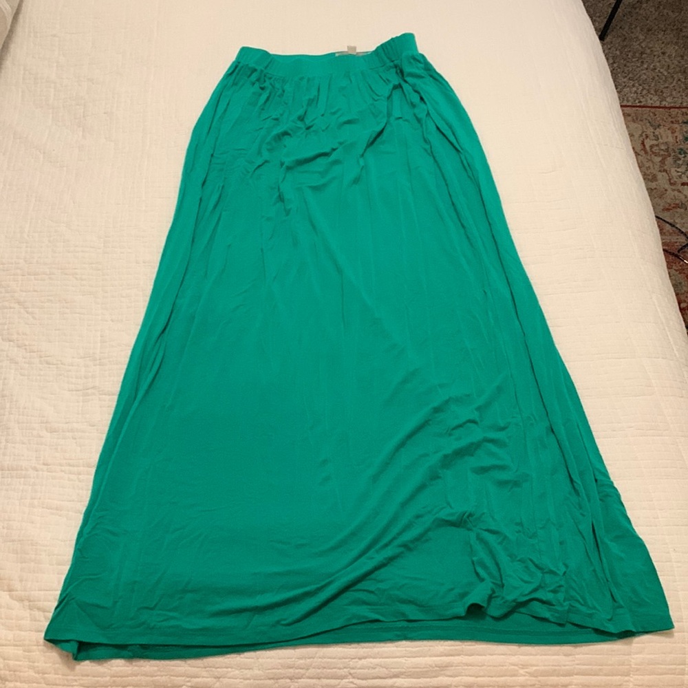 Loft green maxi skirt